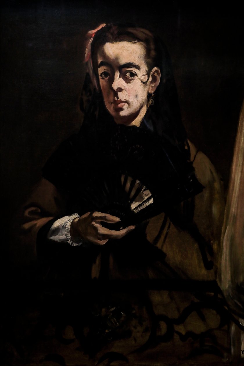 Angelina sanoi myös: Nainen ikkunalla 1865 (Öljy kankaalle) tekijältä Édouard Manet