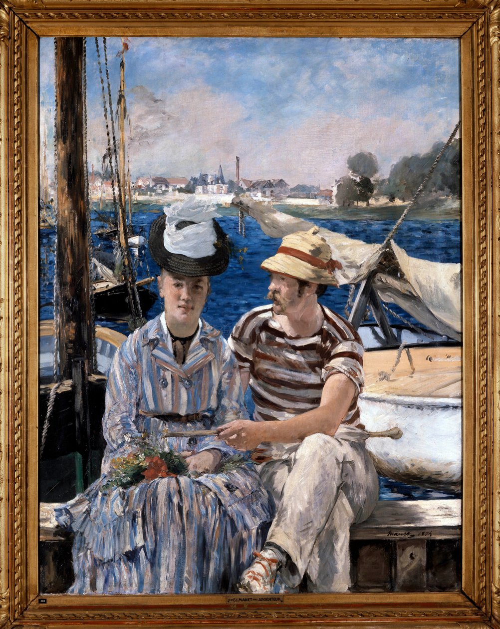 Argenteuil Pariskunta soutuvaatteissa. Edouard Manet