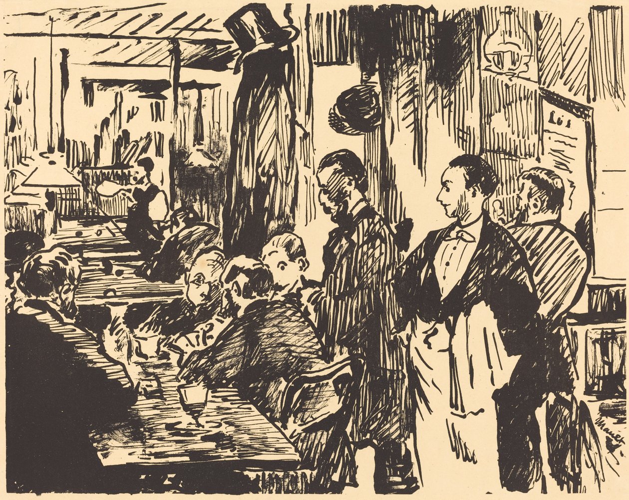 Kahvilassa tekijältä Édouard Manet