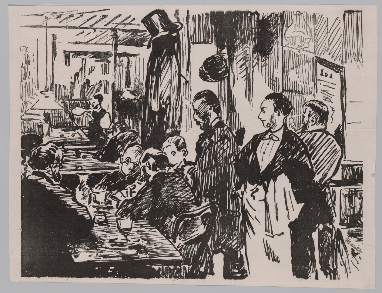 Kahvilassa tekijältä Édouard Manet