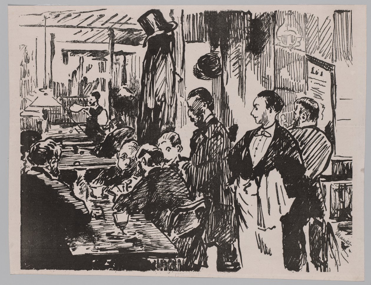 Kahvilassa tekijältä Édouard Manet