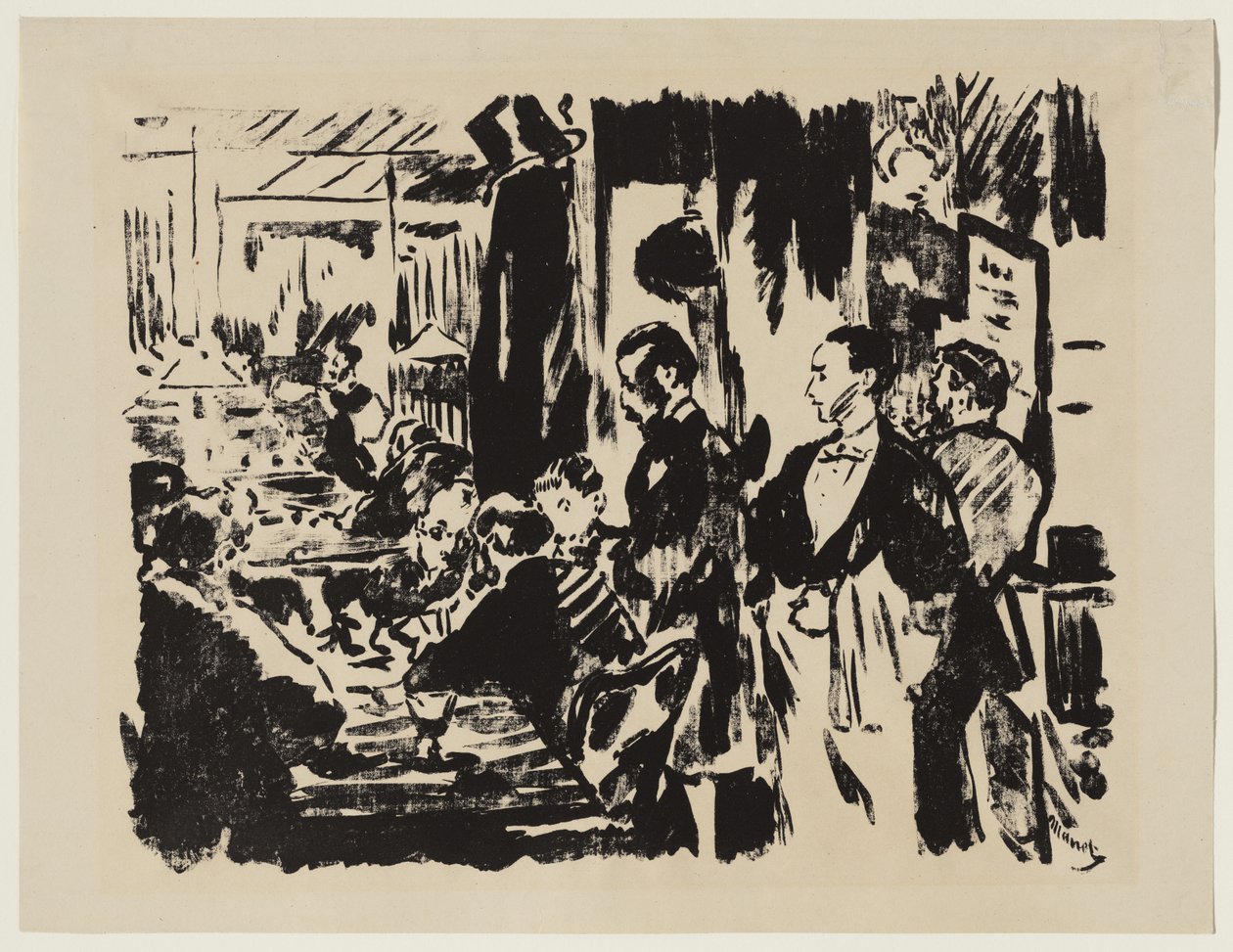 Kahvilassa tekijältä Édouard Manet