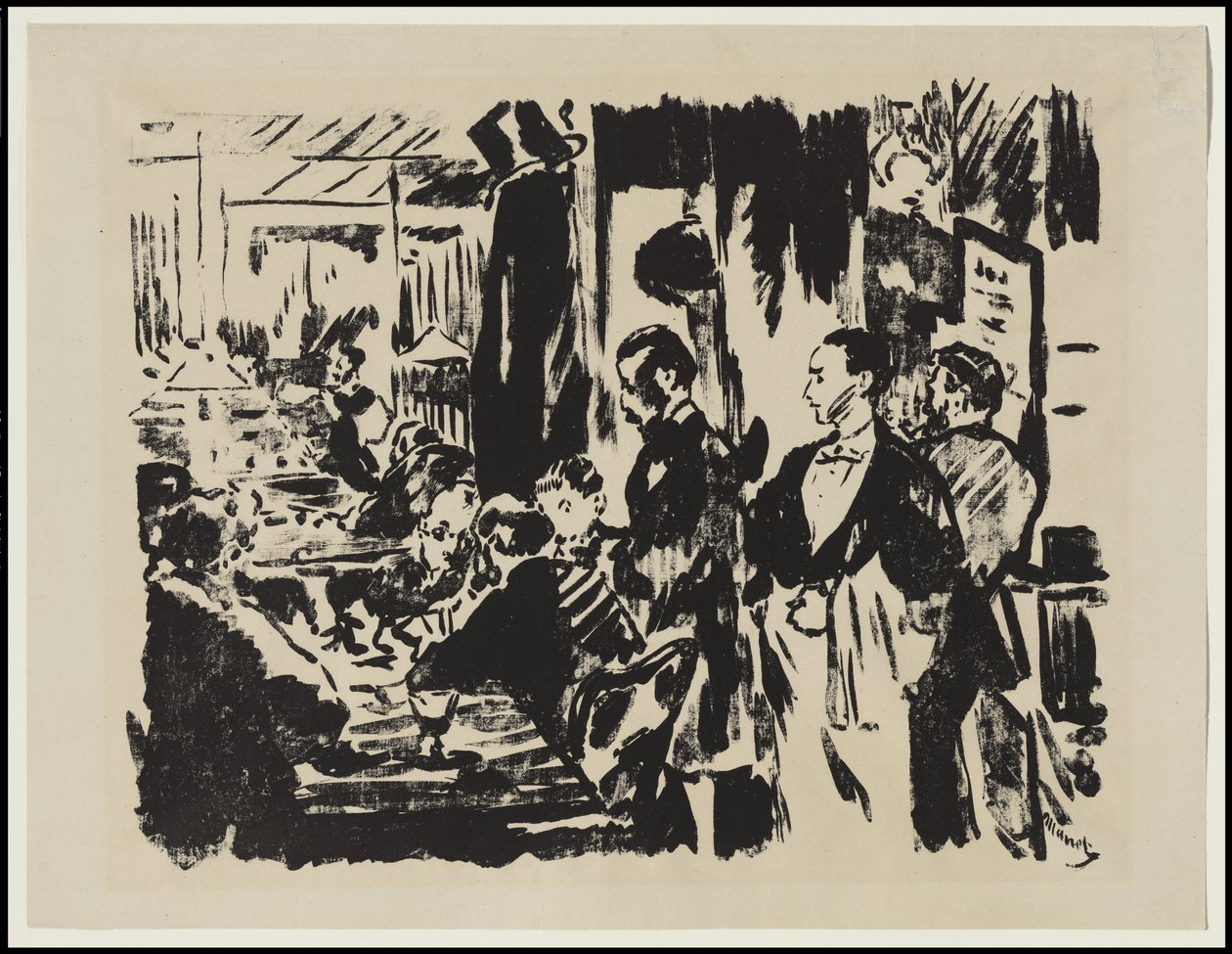 Kahvilassa, 1874 tekijältä Édouard Manet