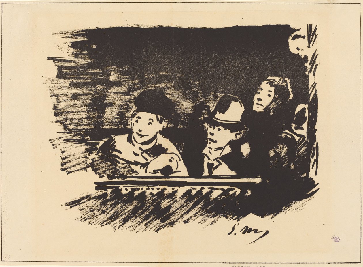 Au Paradis (parvekkeella) tekijältä Édouard Manet