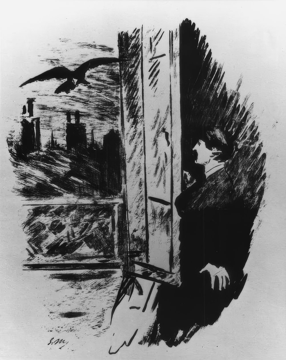 Olin ikkunan portti... tekijältä Édouard Manet