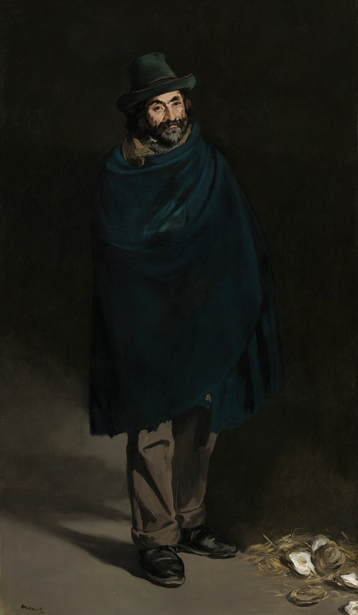 Kerjäläinen osterien kanssa Filosofi, 186567. tekijältä Édouard Manet