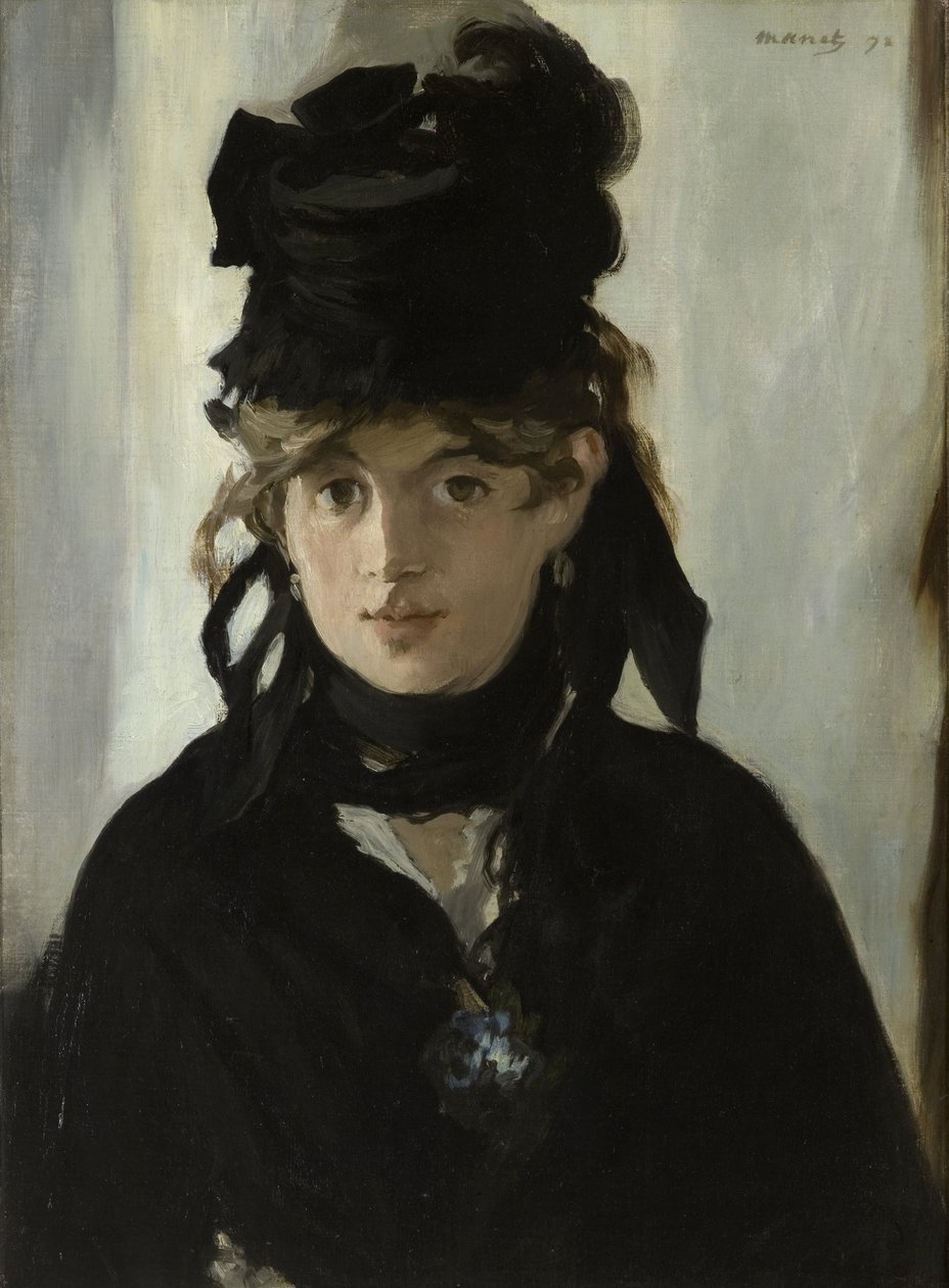 Berthe Morisot Violettikimpun kanssa, n. 1880 tekijältä Édouard Manet