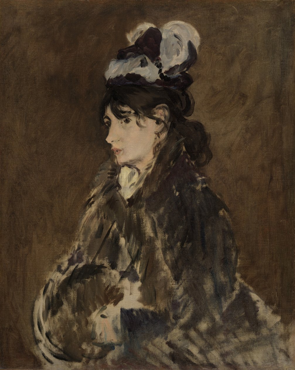 Berthe Morisot, n. 1873 tekijältä Édouard Manet
