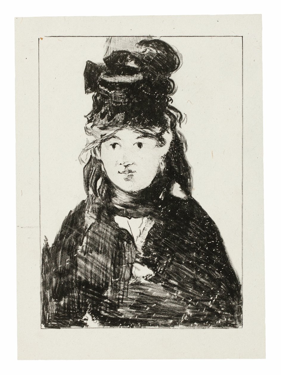 Berthe Morisot mustana tekijältä Édouard Manet