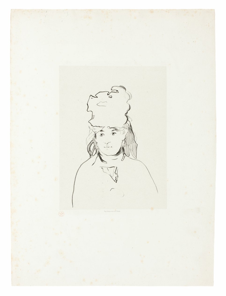Berthe Morisot siluetissa tekijältä Édouard Manet