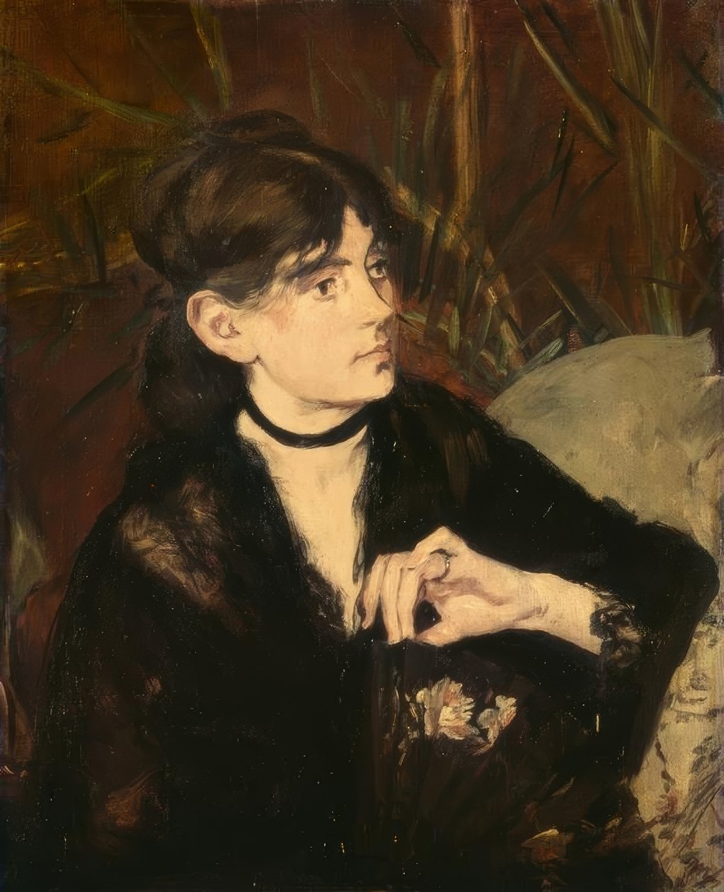 Berthe Morisot rentant un éventail tekijältä Édouard Manet