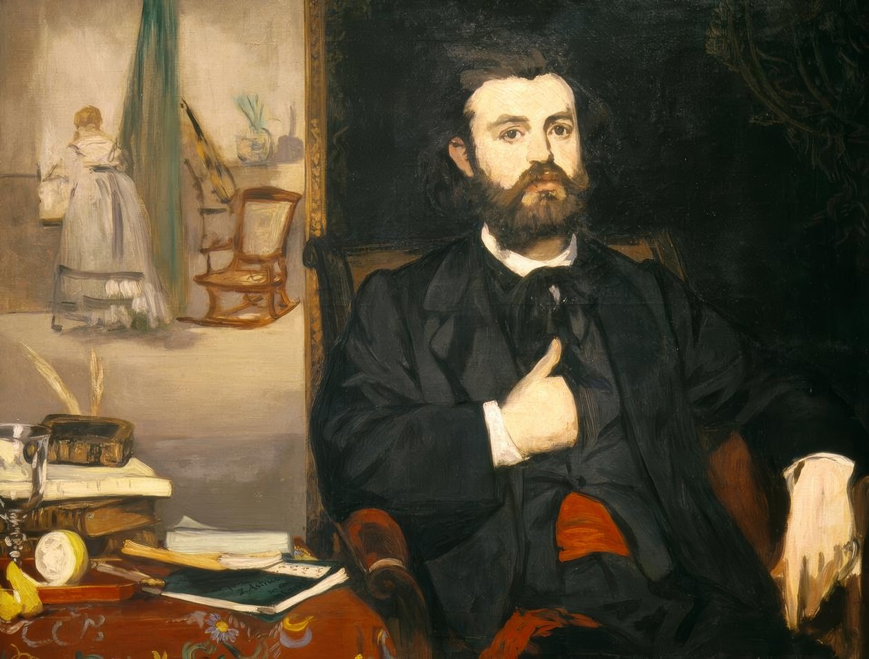 Runoilija Zacharie Astrucin muotokuva tekijältä Édouard Manet