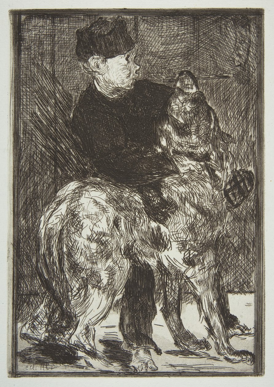 Poika ja koira, 1862. tekijältä Édouard Manet