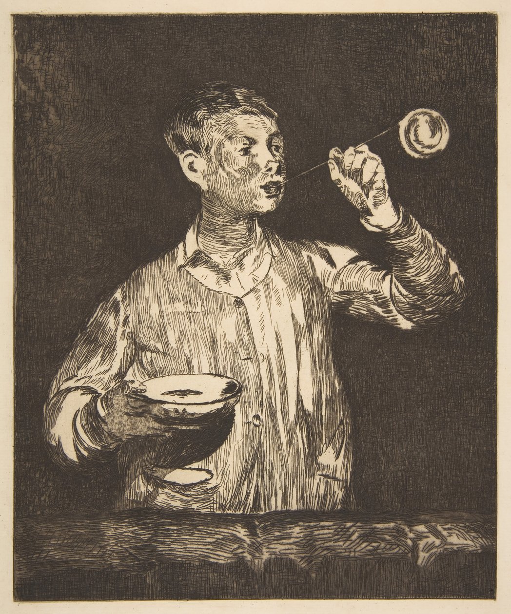 Poika saippuakuplien kanssa, 1867-69. tekijältä Édouard Manet