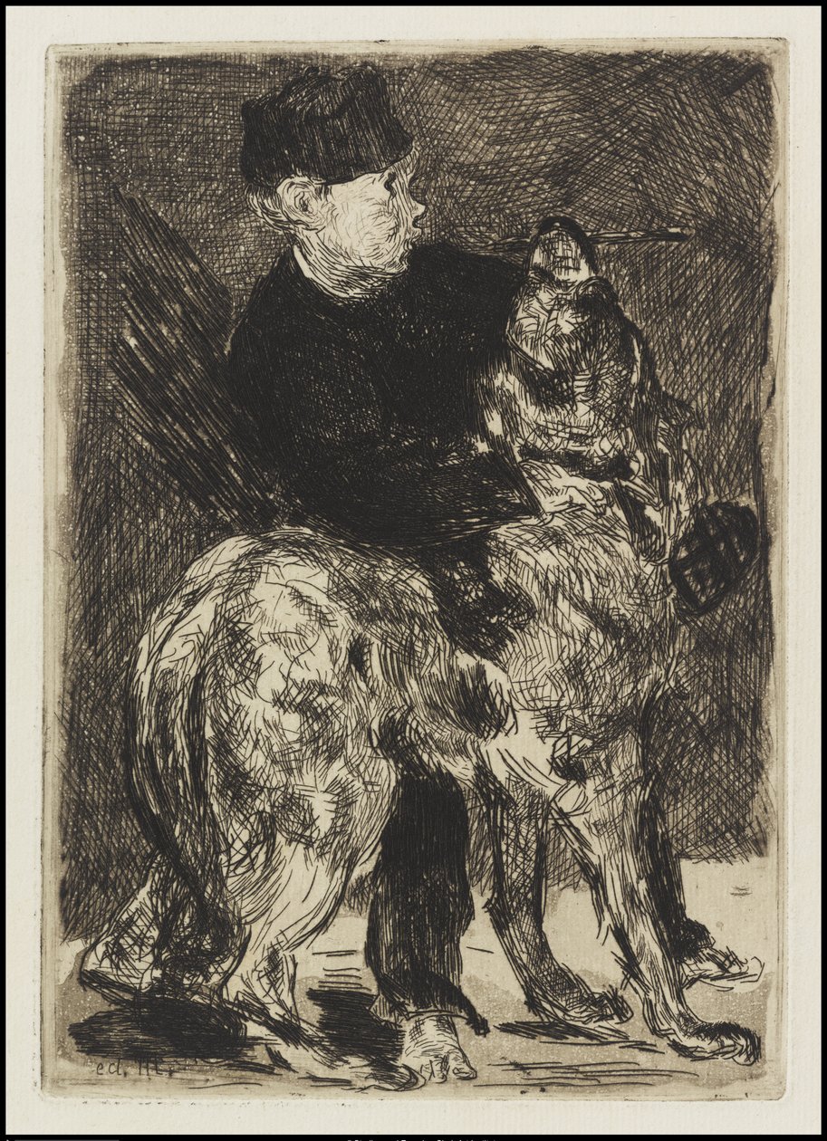 Poika koiran kanssa, 1862 tekijältä Édouard Manet