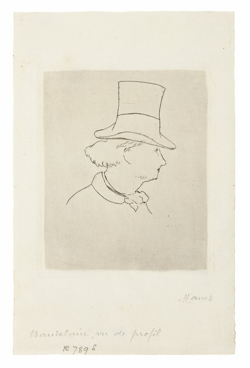 Charles Baudelaire, profiilissa II tekijältä Édouard Manet