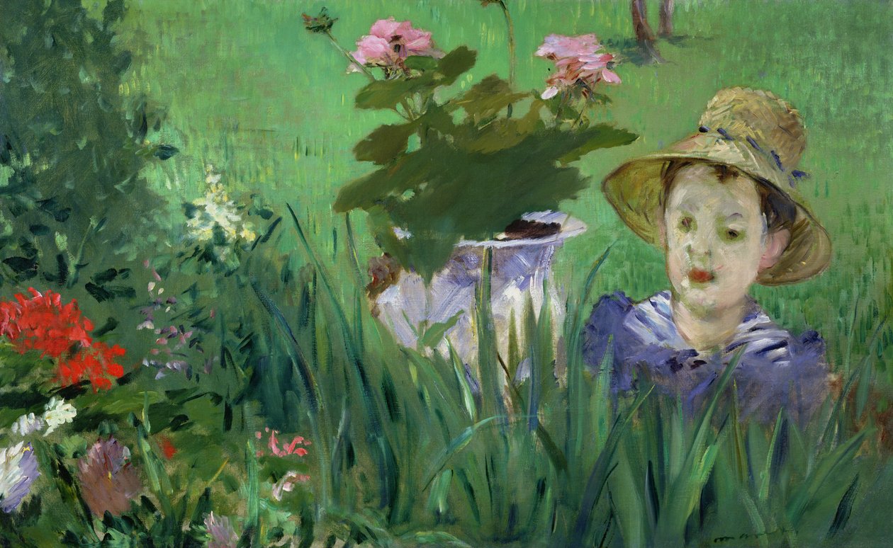Lapsi kukissa (Jacques Hoschede) 1876 tekijältä Édouard Manet