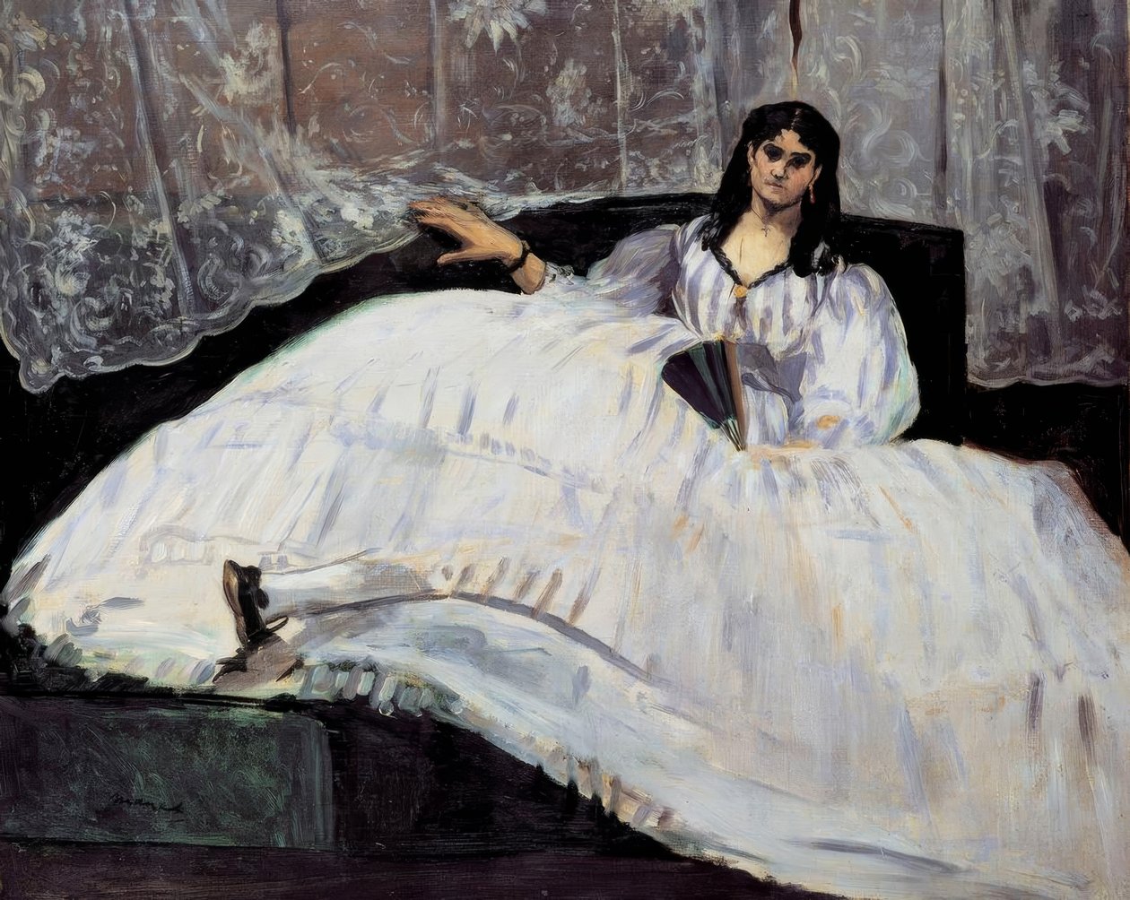 Dame mit Fächer tekijältä Édouard Manet