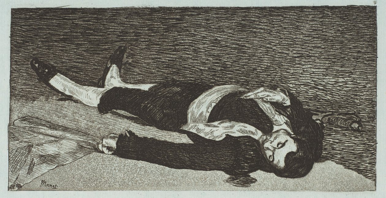 Kuollut Toreador, 1867-68. tekijältä Édouard Manet