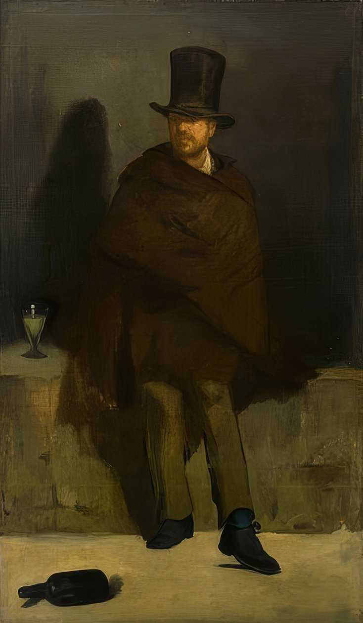 Absintin juoja. 1859 tekijältä Édouard Manet