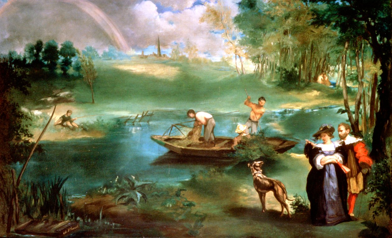 Kalastus St Ouenissa, 1860-1861 tekijältä Édouard Manet