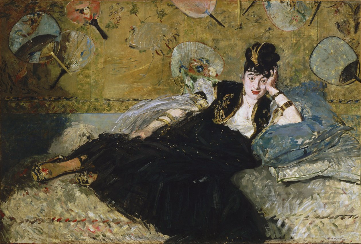 Ranskalainen:  Nainen tuulettimien kanssa: La dame aux éventails tekijältä Édouard Manet