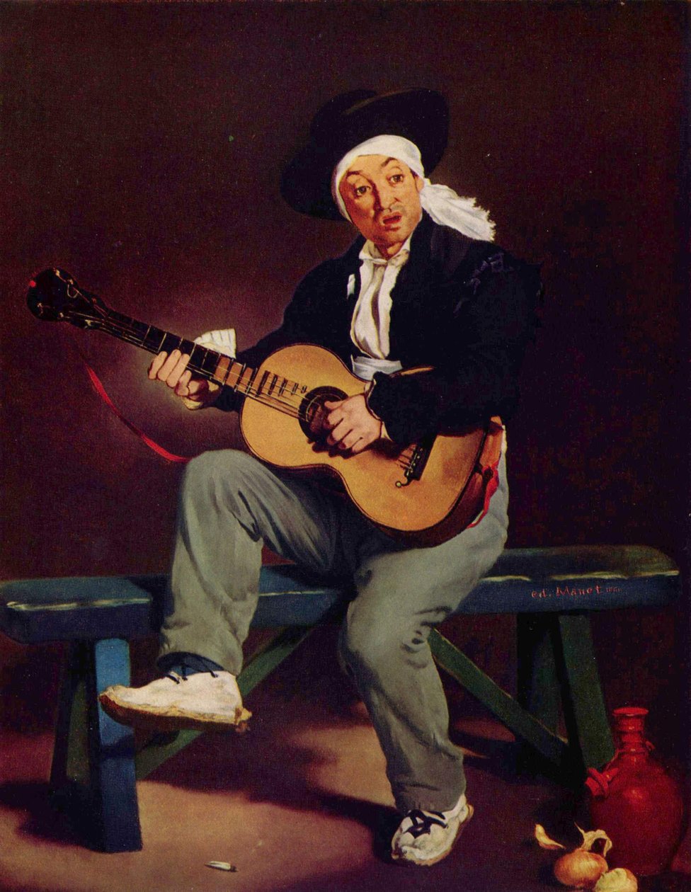 Ranska: Le Chanteur espagnol Espanjalainen laulaja tekijältä Édouard Manet