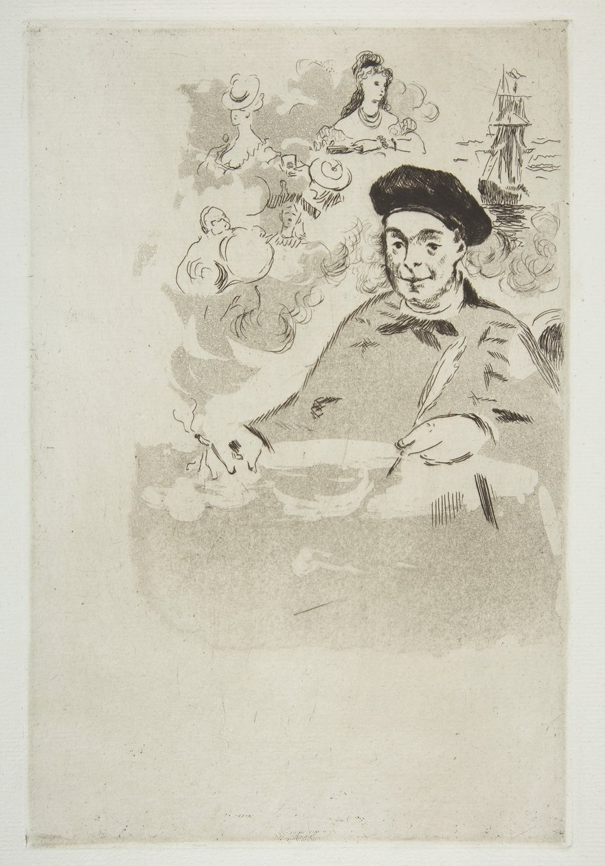 Etukappale Théodore de Banvillen Les Balladesin painokselle, 1874. tekijältä Édouard Manet