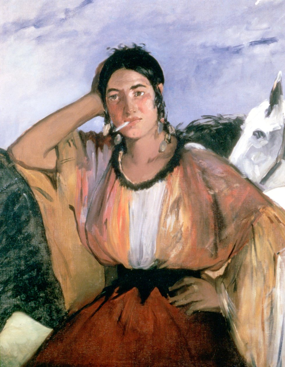 Mustalainen tupakan kanssa, 1862 tekijältä Édouard Manet