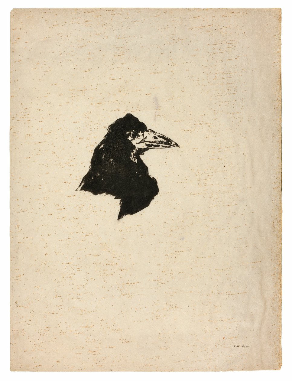 Korpin johtaja profiilissa, The Raven (Le Corbeau) tekijältä Édouard Manet
