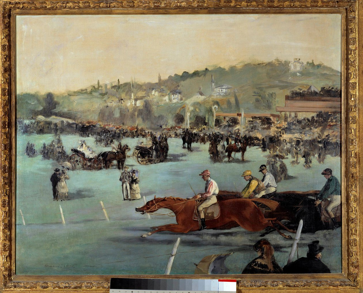 Hevoskilpailut Bois de Boulognessa Edouard Manet