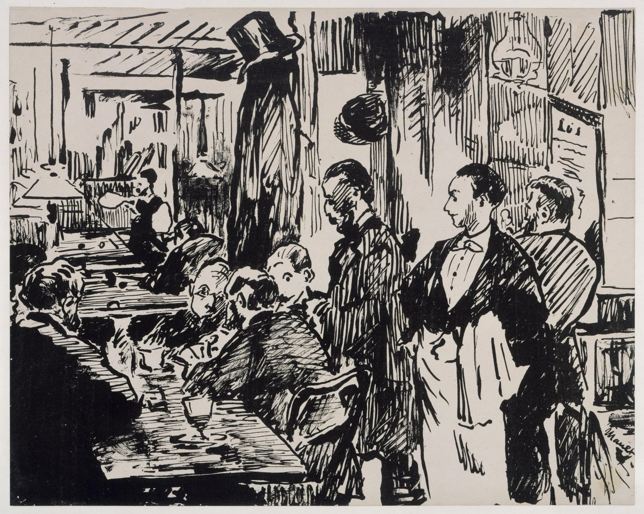 Kahvilassa – Au Café (1. versio) tekijältä Édouard Manet