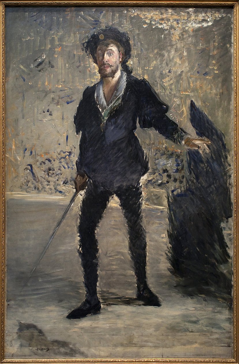 Jean Baptiste Faure (1830-1914) Ambroise Thomasin (1811-1896) oopperassa Hamlet. Edouard Manet