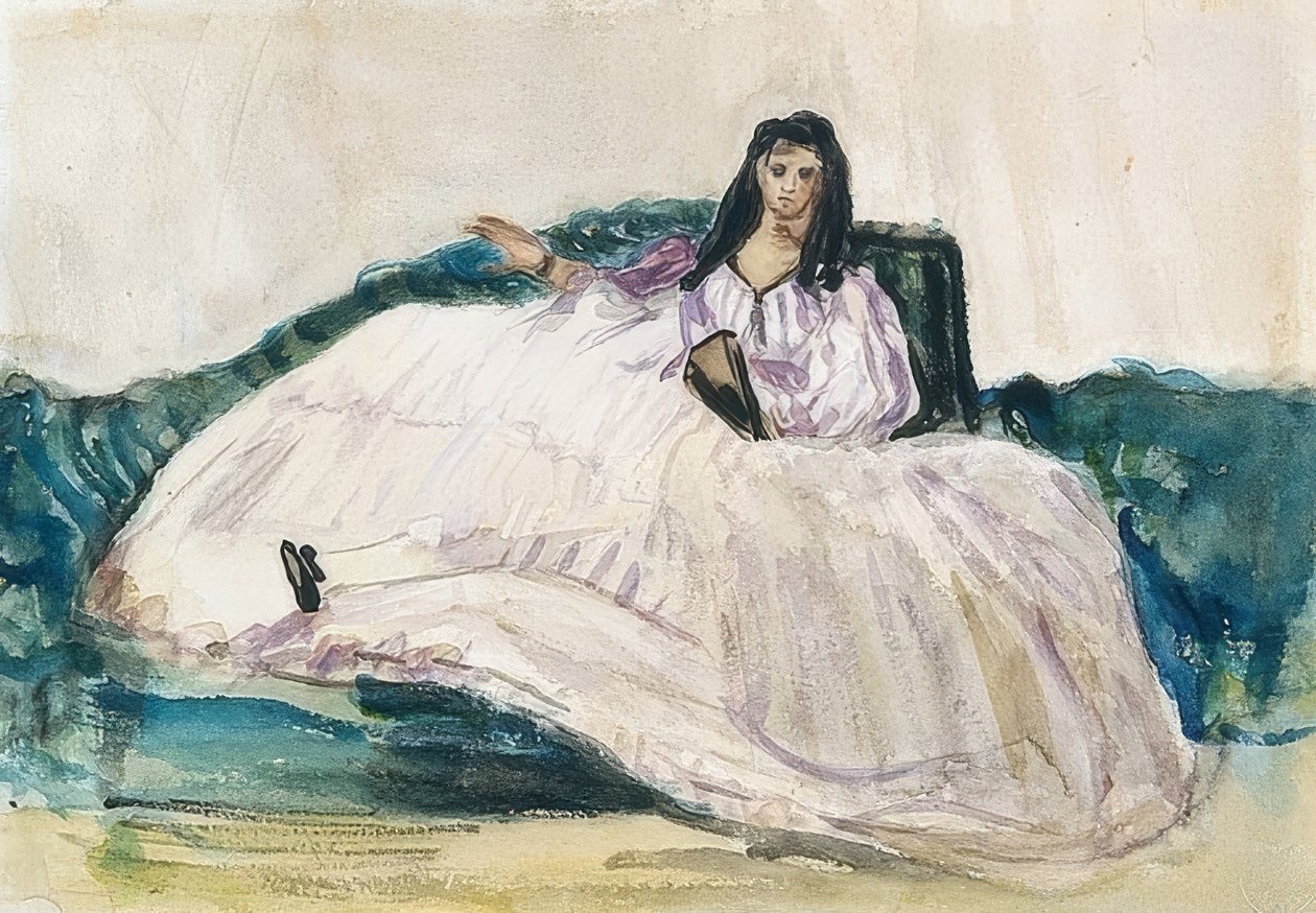Jeanne Duval - Baudelairen rakastajatar. Öh 1862 tekijältä Édouard Manet
