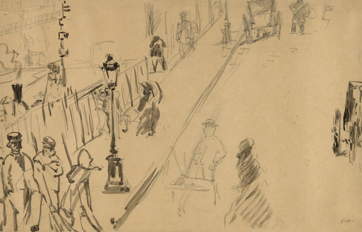 Rue Mosnier tekijältä Édouard Manet