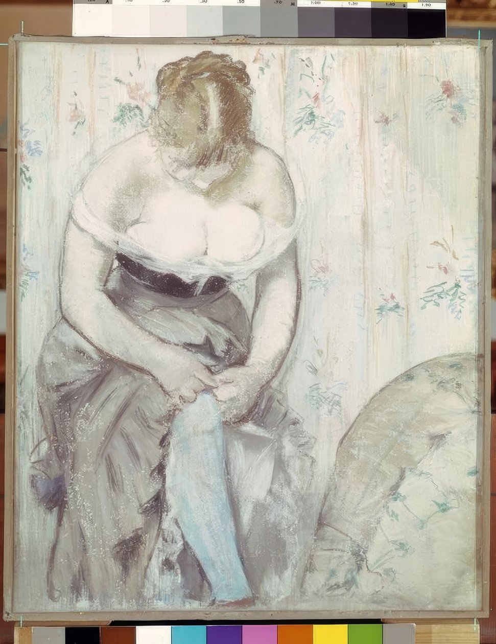 Nainen, jolla on sukkanauha tekijältä Édouard Manet