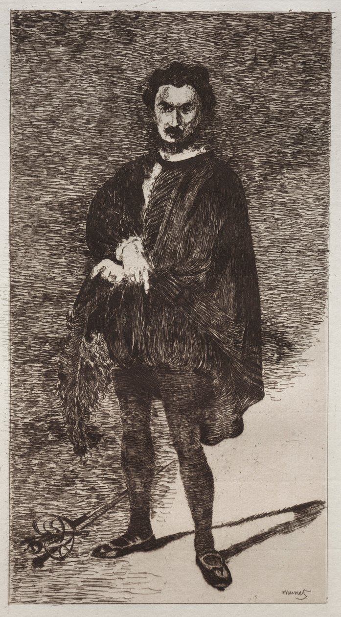 traaginen näyttelijä. tekijältä Édouard Manet