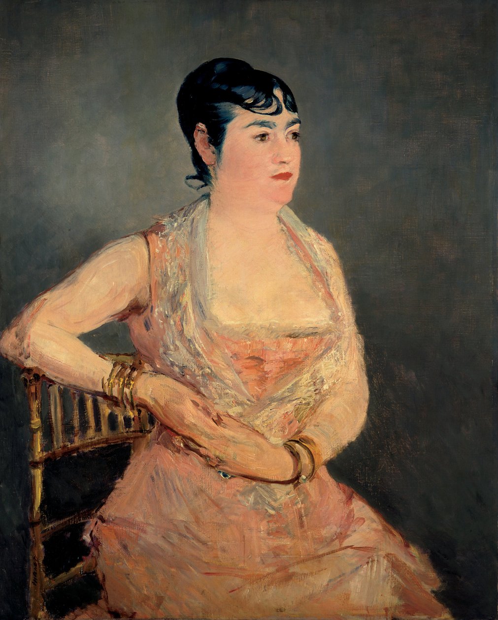 Lady in Pink La dame en rose, 1879-1881 tekijältä Édouard Manet