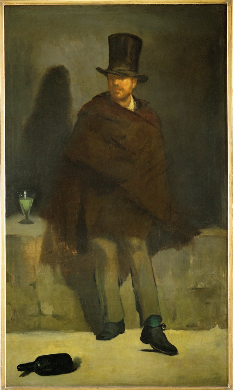 Absintin juoja (öljy kankaalle) tekijältä Edouard Manet