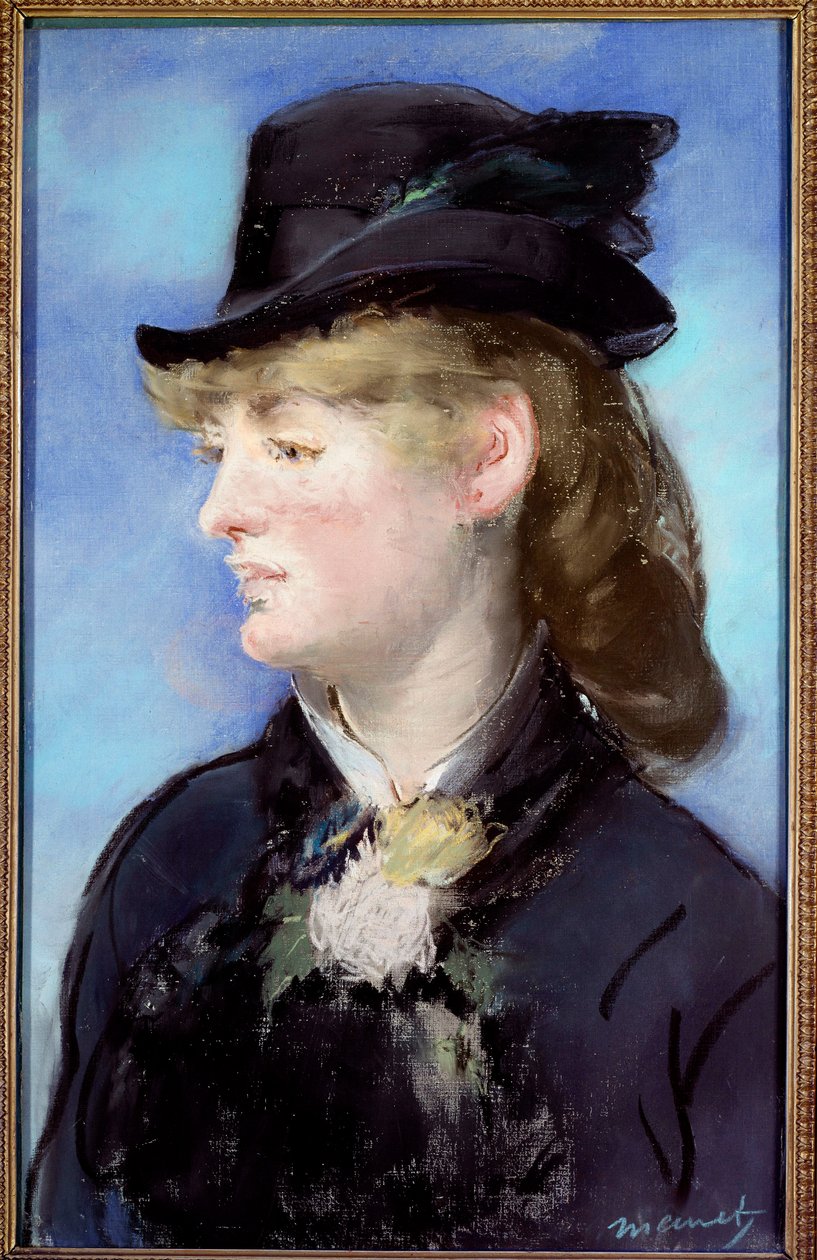 Manet Edouardin (1832-1883) pastellimaalarin "bar aux Folies-Bergeres" -maalauksen tarjoilijan malli 0,540 m. - 0,340 m. Dijon, Kuvataidemuseo - Le Bar des Folies Bergeresin baarimikko tutkimus tekijältä Édouard Manet