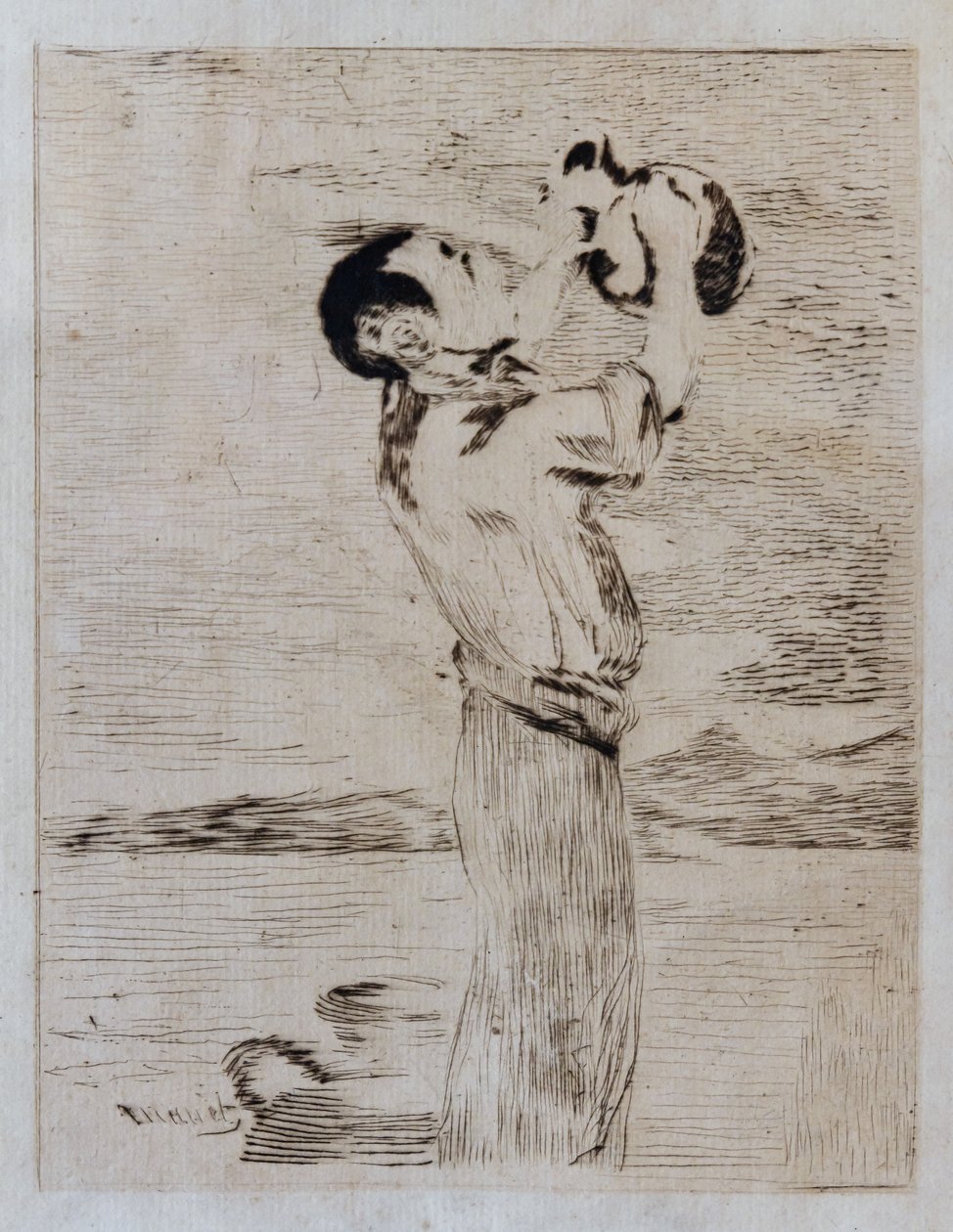 Vedenjuomari (etsaus ja kuivakärki) tekijältä Édouard Manet