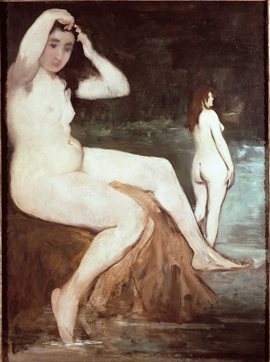 Les batheuses maalaus Edouard Manet (1832-1883) 1874 Sun. 132x98 cm Sao Paulo, taidemuseo tekijältä Édouard Manet