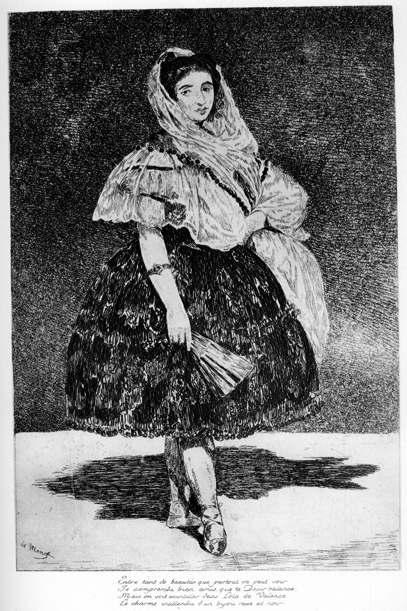 Lola de Valence, 1850-1880 1924 tekijältä Édouard Manet