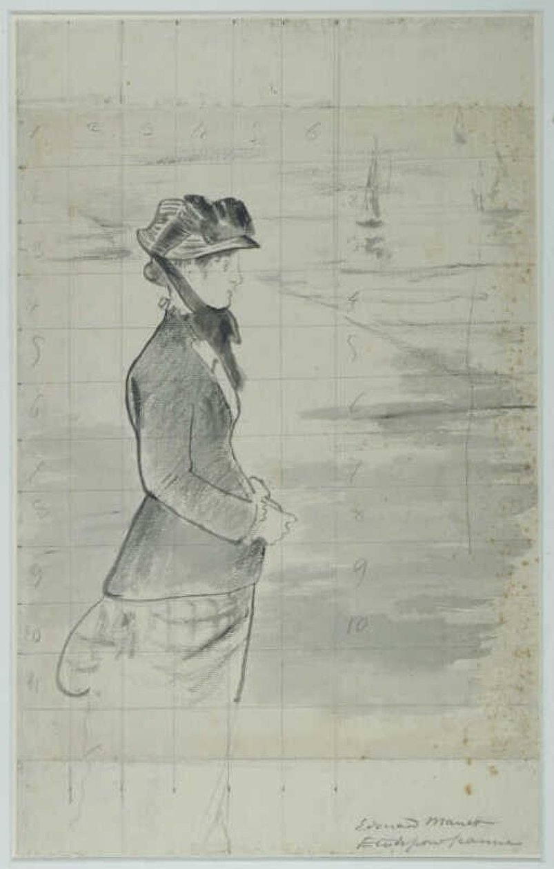 Manet - Annabel Lee seisoo meren rannalla, noin 1881. tekijältä Édouard Manet