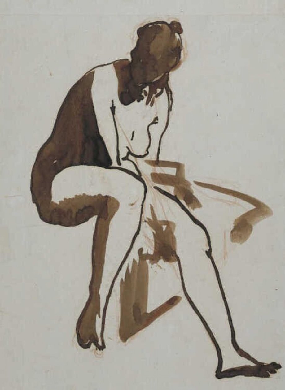 Manet - Istuva kylpijä, noin 1858 - 1860 tekijältä Édouard Manet