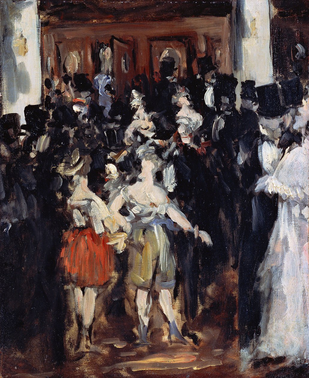 Naamiojuhla oopperassa - Manet, Edouard (1832-1883) Öljy kankaalle 1873 46,7x38,2 Bridgestonen taidemuseo tekijältä Édouard Manet