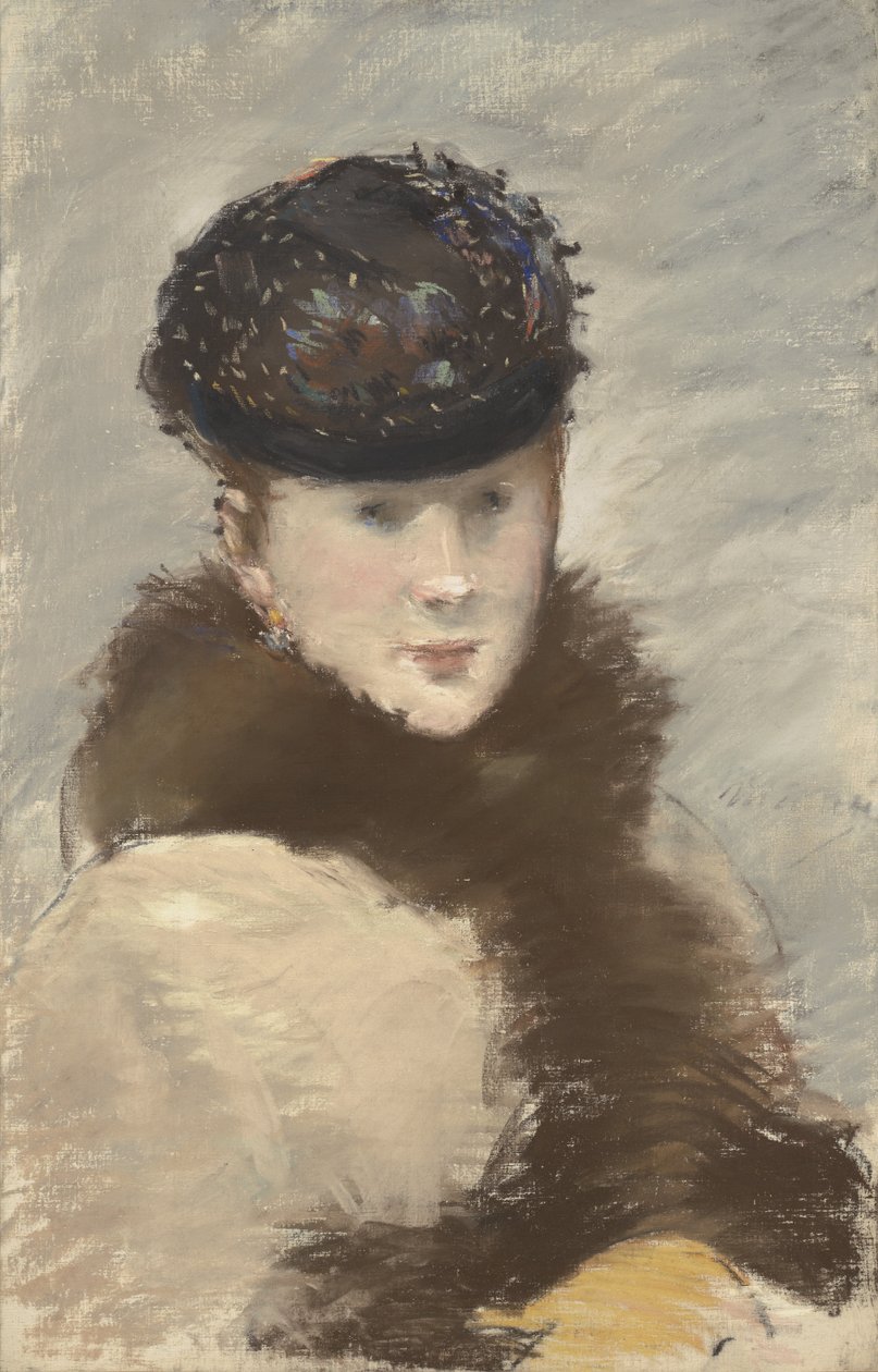 Mery Laurent pukeutuu pieni toque, 1882 tekijältä Édouard Manet