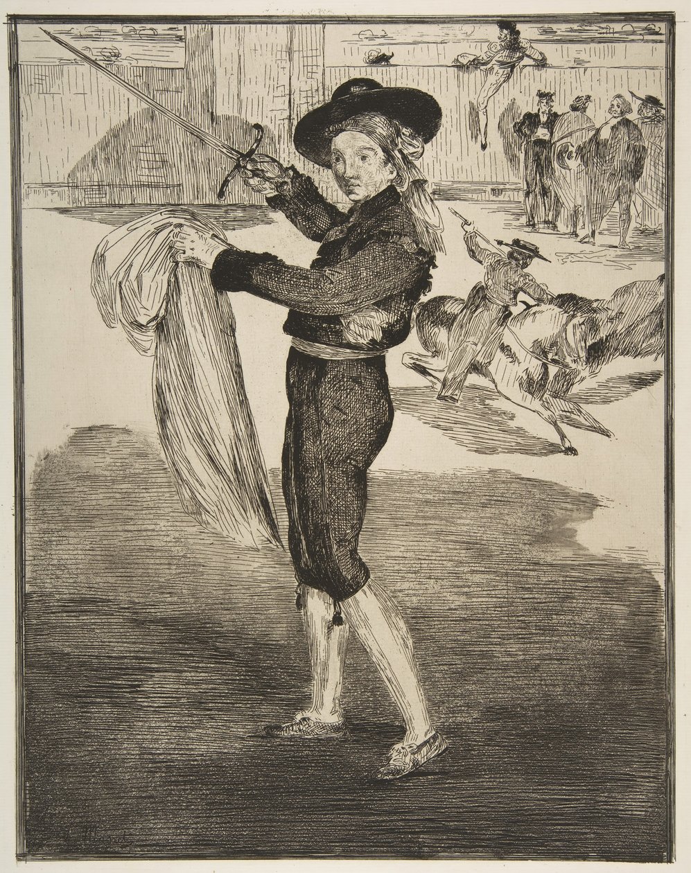 Mlle. Victorine Espadan puvussa, 1862. tekijältä Édouard Manet