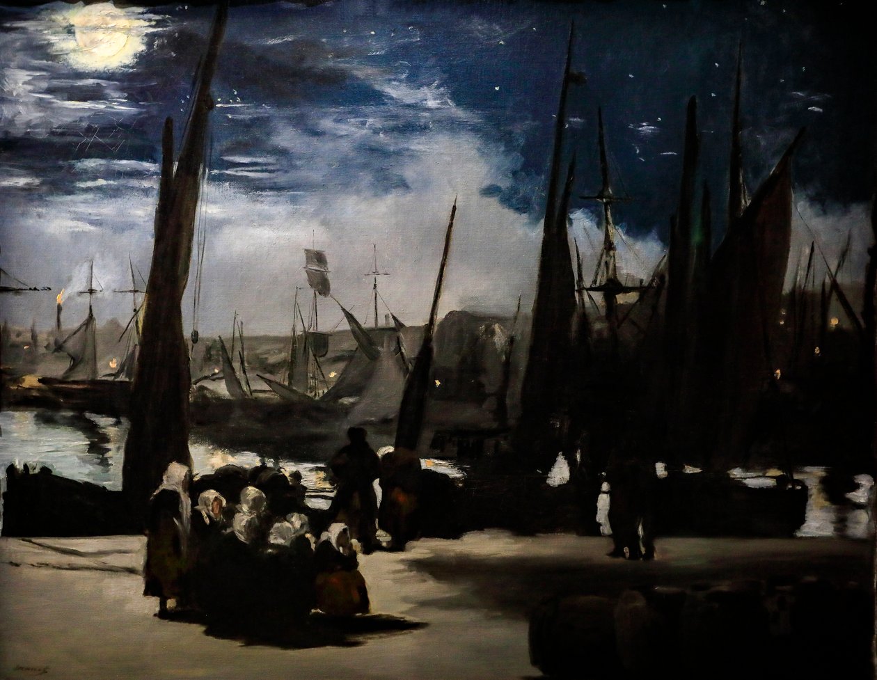 Moonlight Boulognen satamassa tekijältä Édouard Manet