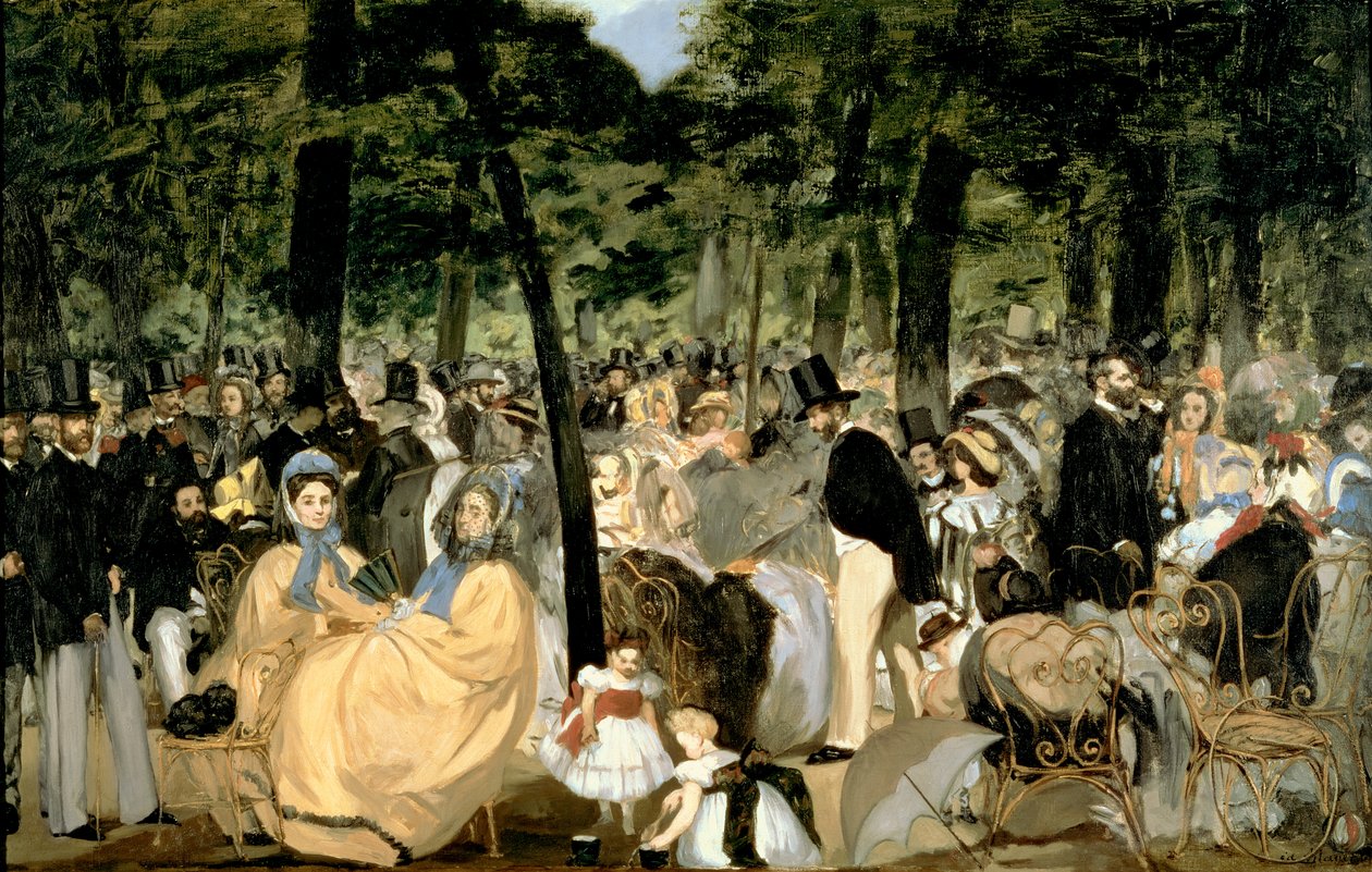 Musiikkia Tuileries Gardensissa tekijältä Édouard Manet